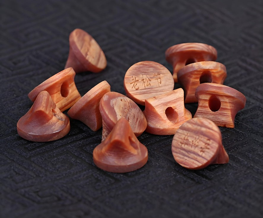 Premium Old Pine Erhu Bridge - Rich and Warm Tone, Enhanced Volume - Handcrafted (Set of 2)