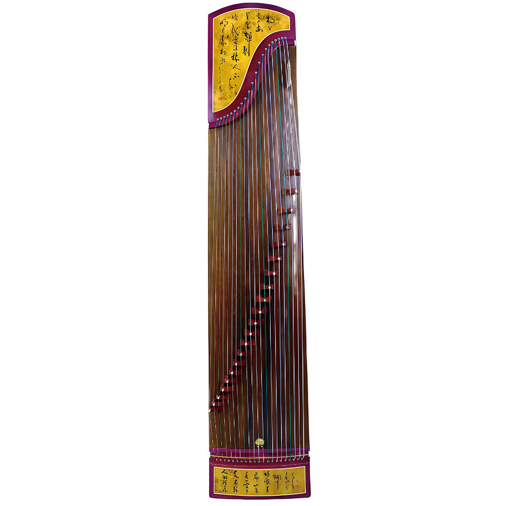 Huali Guzheng 504QS “Flowing Clouds” – Rosewood Frame, Hand-Painted Lacquer Art, Grade A Paulownia Soundboard