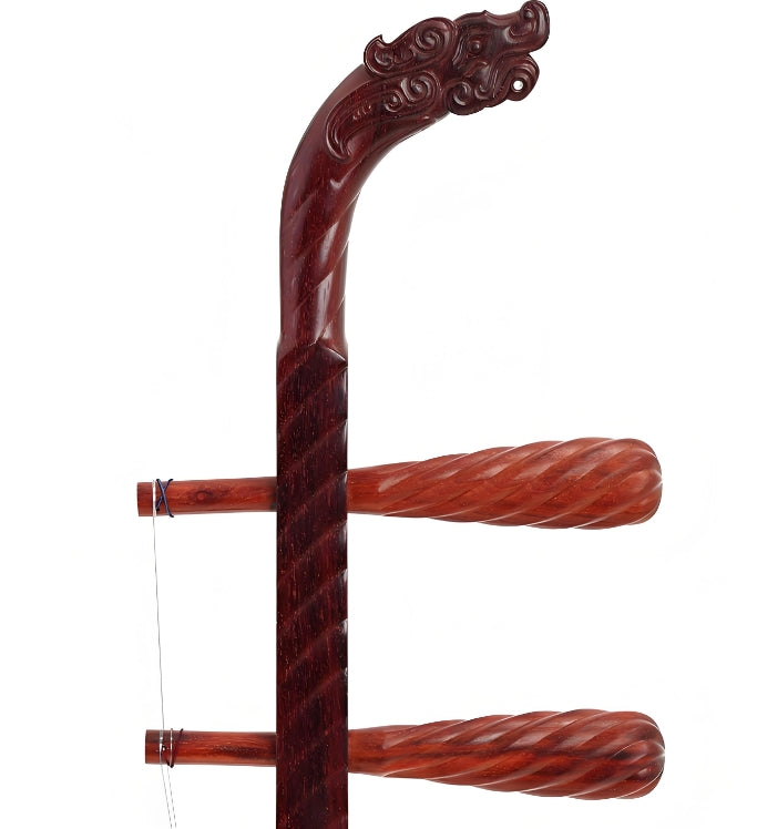 HuQiu "Twin Dragons in Harmony" Indian Small-Leaf Rosewood Erhu 5168-H – Professional Performance Erhu