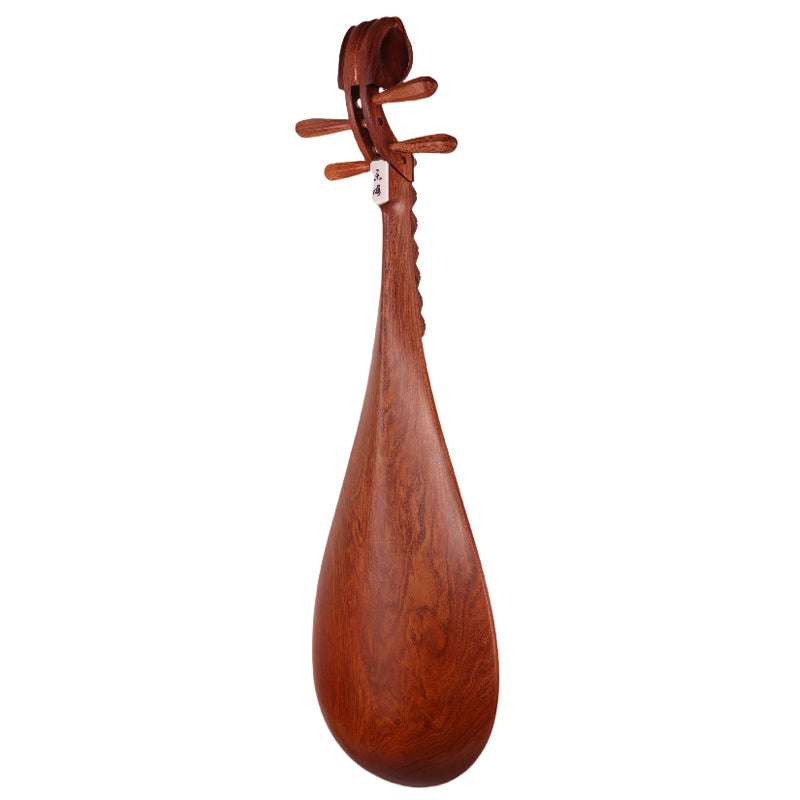 YueHai 914B-AA Concert Pipa – Premium Dalbergia Ostosperma, Natural Polish, Yun Cloud Head, Wooden Pegs