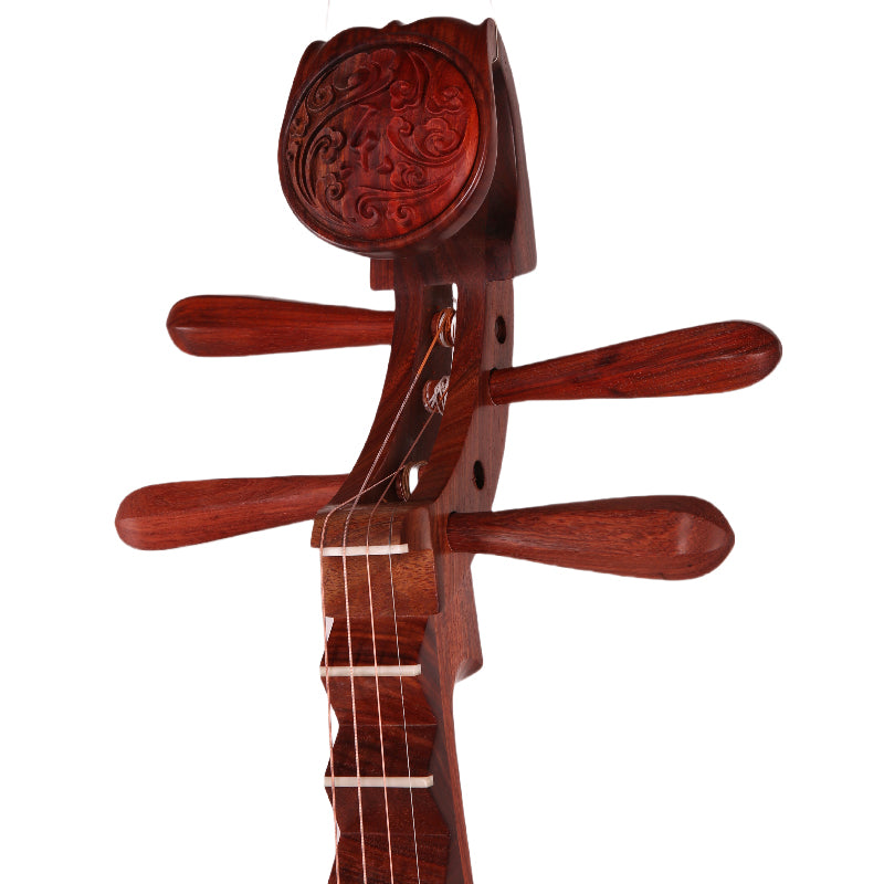 YueHai Pipa 9116-A – Premium Zambian Rosewood Chinese Lute with Cloud Motif Inlay