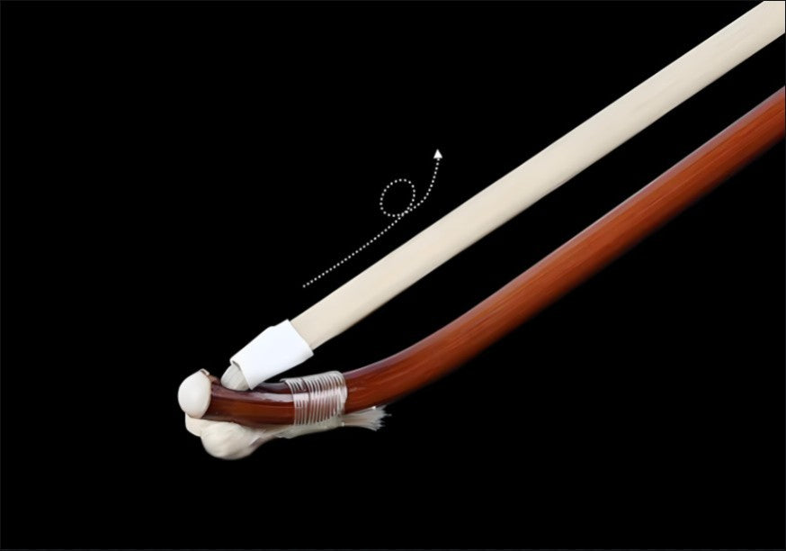 Huqiu Professional Erhu Bow – Handcrafted Purple Bamboo with Natural White Horsehair