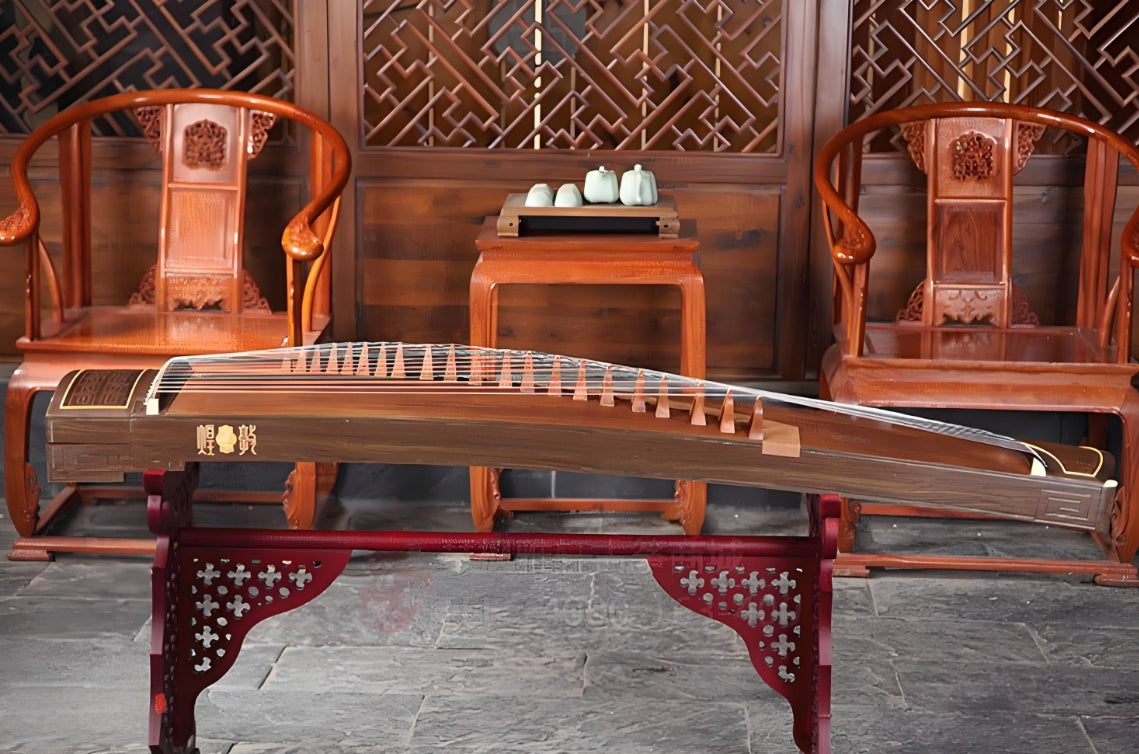 Dunhuang Guzheng 693E "Huiwen" – High Mountains and Flowing Water | Classic Walnut Chinese Zither