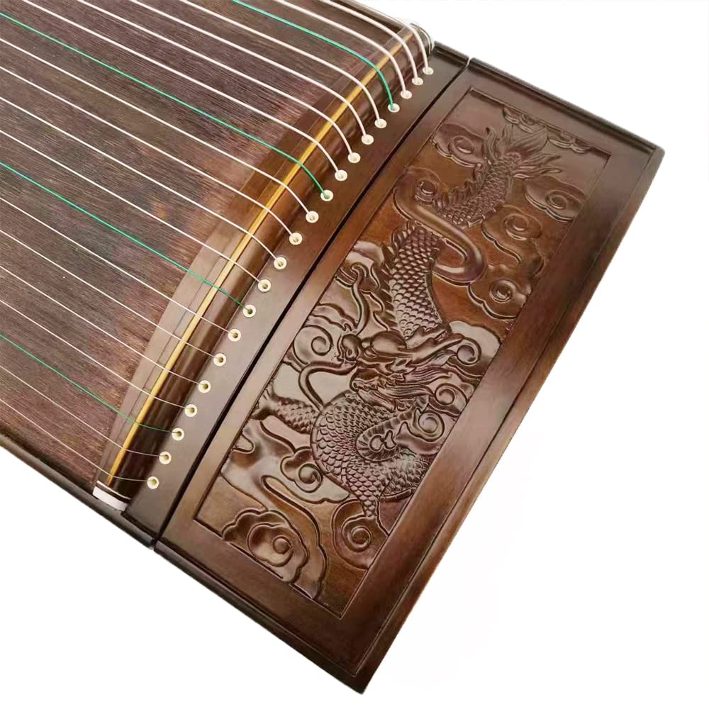 Hand-Carved Nanmu Wood Guzheng (163cm) - Professional Instrument for All Skill Levels: Beginner, Intermediate, Senior, Children, and Adults