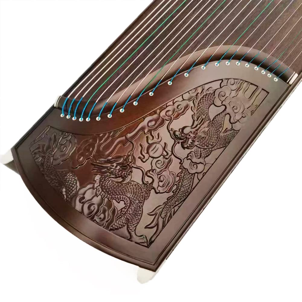 Hand-Carved Nanmu Wood Guzheng (163cm) - Professional Instrument for All Skill Levels: Beginner, Intermediate, Senior, Children, and Adults