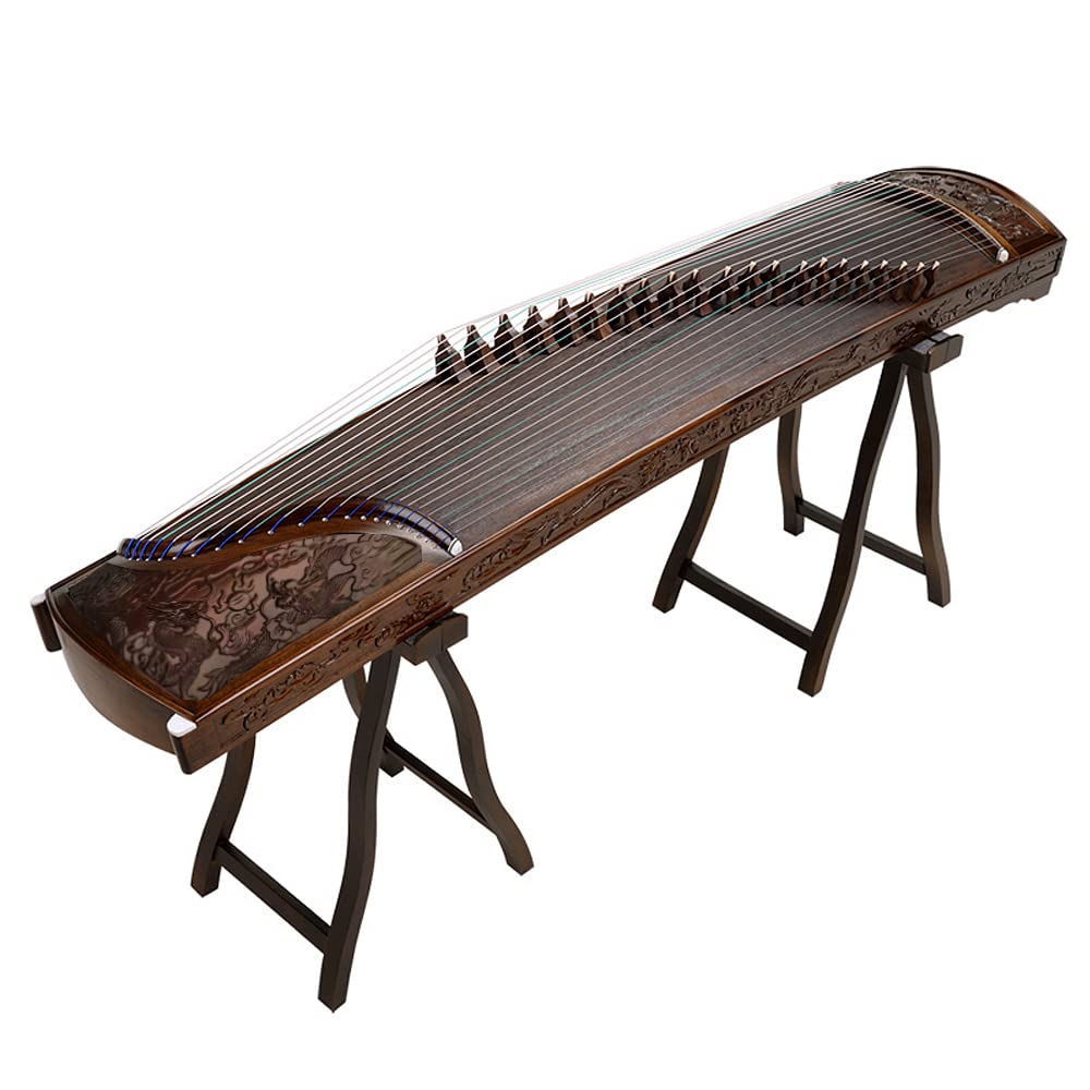 Hand-Carved Nanmu Wood Guzheng (163cm) - Professional Instrument for All Skill Levels: Beginner, Intermediate, Senior, Children, and Adults