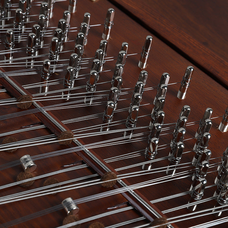 YueHai 623-A Yangqin – Premium Large-Leaf Red Sandalwood, Model 402 Professional Dulcimer