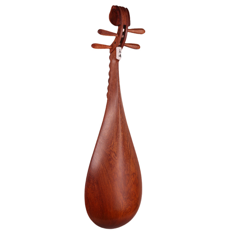 YueHai 914B-AA Concert Pipa – Premium Dalbergia Ostosperma, Natural Polish, Yun Cloud Head, Wooden Pegs