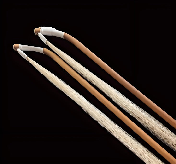 Wan Qixing Premium Erhu Bow – Wild Purple Bamboo with Mongolian White Horsehair