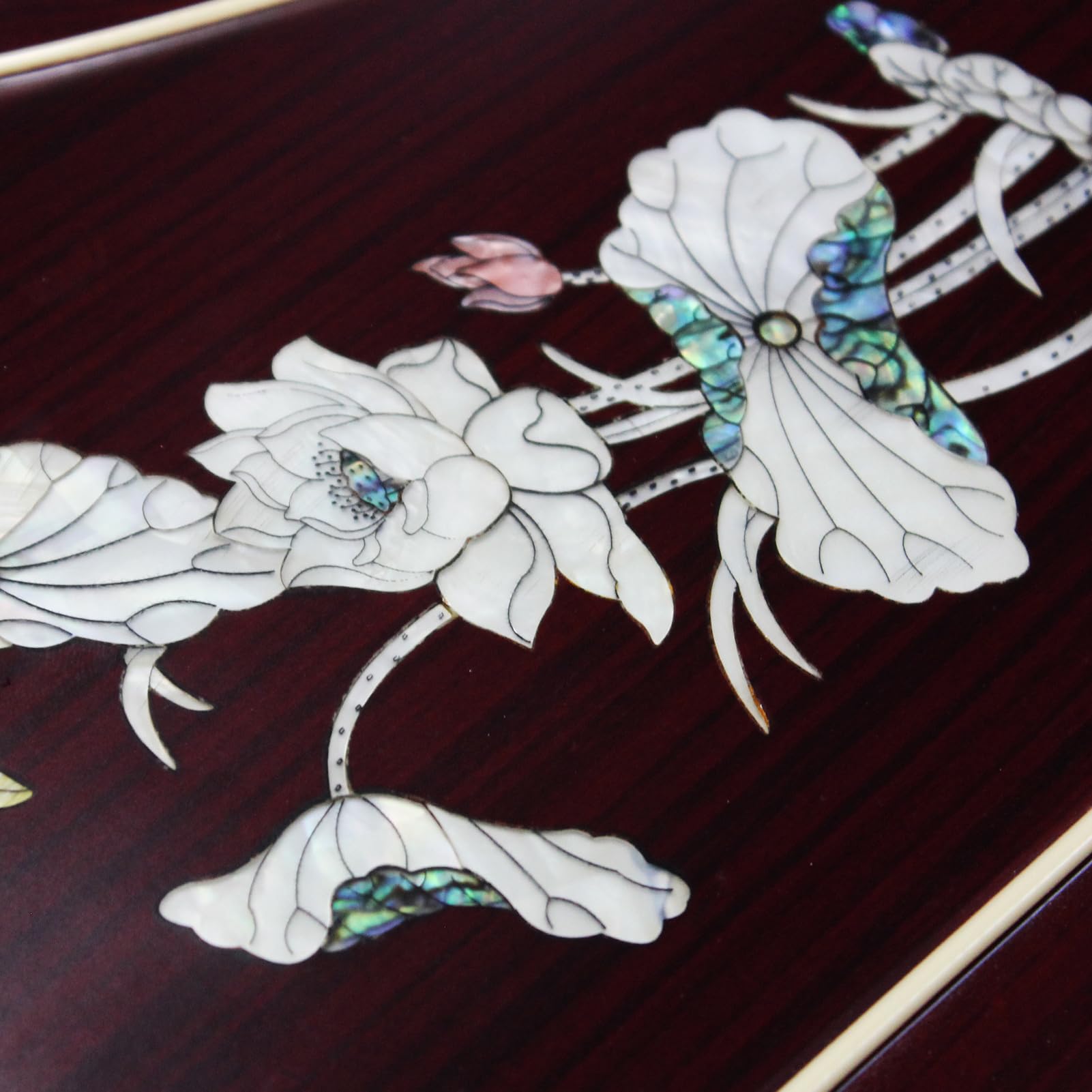 Professional Rosewood (ZITAN) Guzheng (163cm) - Handcrafted with Deep-Sea Shell Inlay, Suitable for All Skill Levels, Includes Professional Tuner
