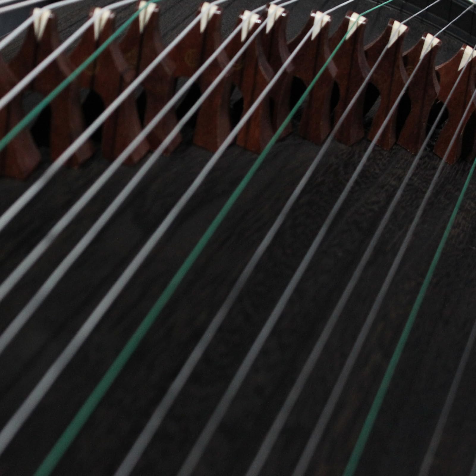 Professional Black Rosewood Guzheng (163cm) - Handcrafted with Yellow Sandalwood Inlay Carvings, Suitable for All Skill Levels