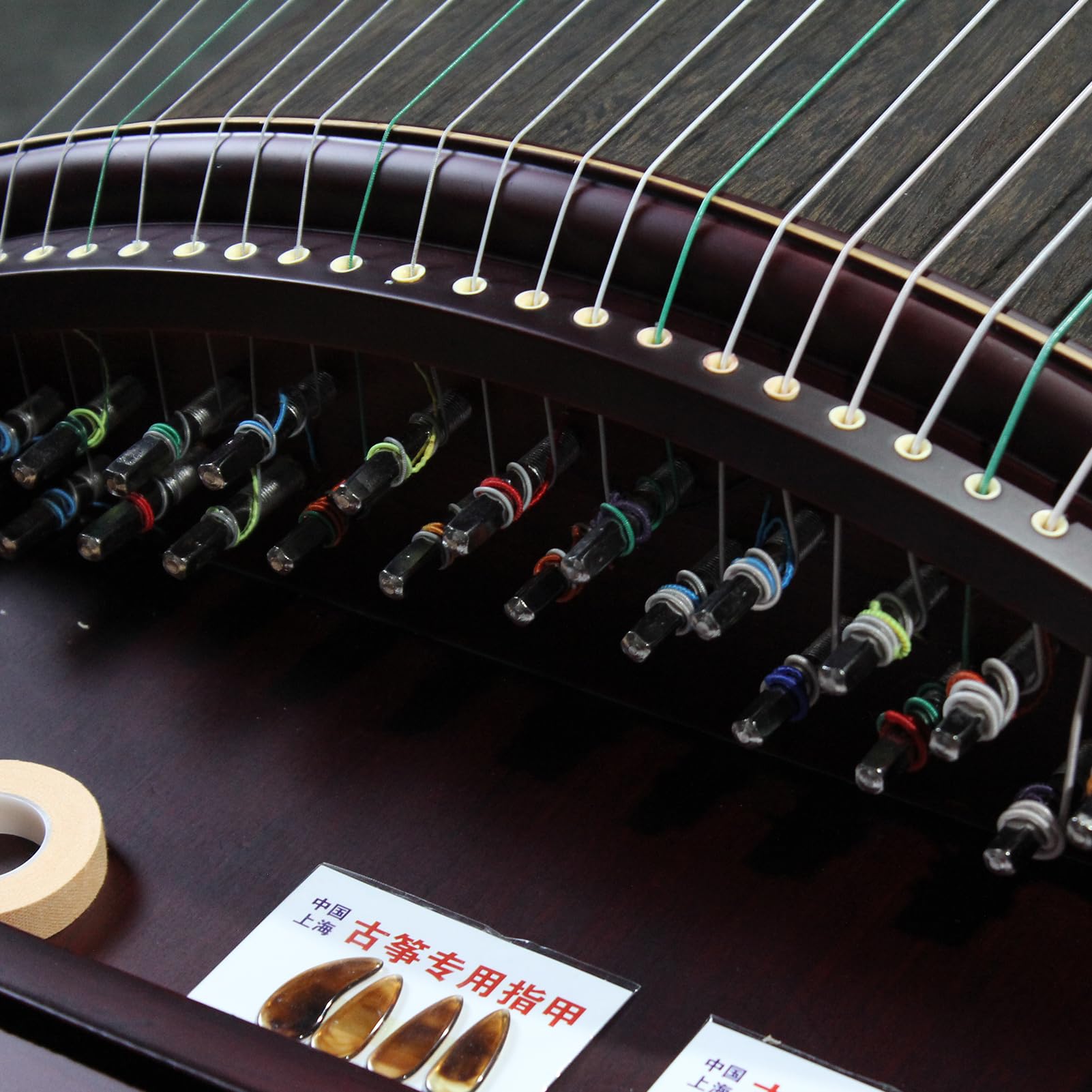 Professional Rosewood (ZITAN) Guzheng (163cm) - Handcrafted with Intricate Thousand-Character Carvings, Suitable for All Skill Levels