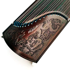 Hand-Carved Nanmu Wood Guzheng (163cm) - Professional Instrument for All Skill Levels: Beginner, Intermediate, Senior, Children, and Adults