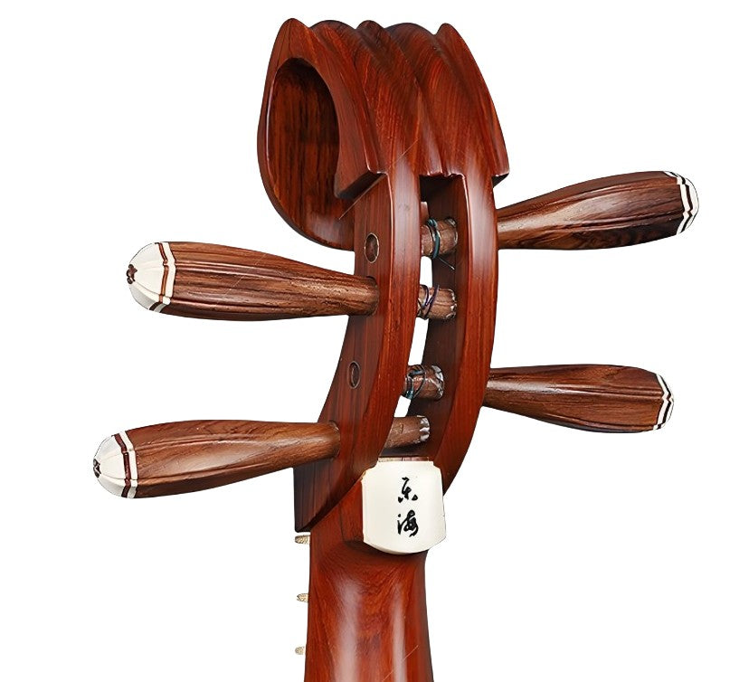 Yuehai DS14-LC Liuqin – Aged Dalbergia (Ovangkol) Body with Orchid Motif, Professional Grade(奥氏黄檀木)