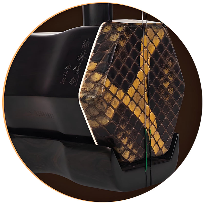 Lu Linsheng Ebony Erhu – Three-Star Model for Beginners & Intermediate Players, Hexagonal Body, Traditional Chinese Instrument