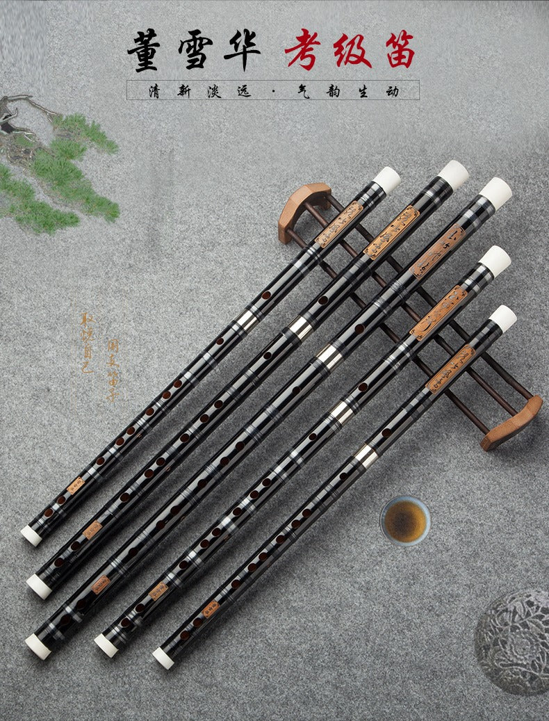 Dong Xuehua Black Bamboo Flute – Handcrafted Bitter Bamboo Flute for Beginners & Performers