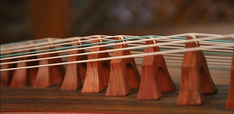Dunhuang Guzheng 694LC-C "Colorful Auspicious Clouds" – 163cm Zither with Mother-of-Pearl Inlay, Transparent and Bright Tone