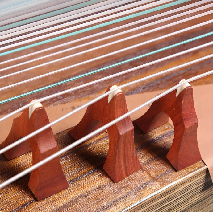 Dunhuang Guzheng 693OH "Natural Wood Grain" – Professional Level Zither with Transparent, High-Gloss Tone