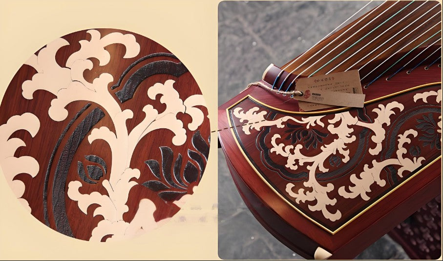 Dunhuang Guzheng 694TT "Lotus Dream Garden" – Premium Zither with Full, Delicate Sound for High-Quality Performances