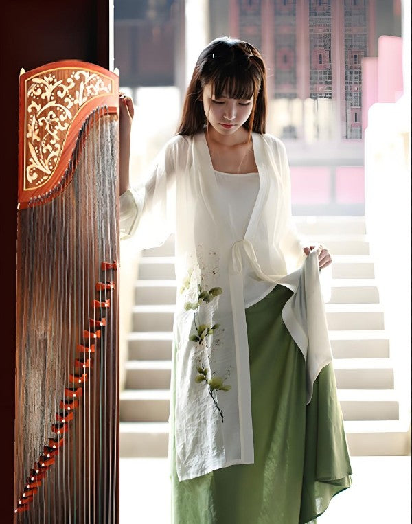 Dunhuang Guzheng 694LC-C "Auspicious Clouds" – Premium Zither with Mother-of-Pearl Inlay and Bright, Transparent Sound