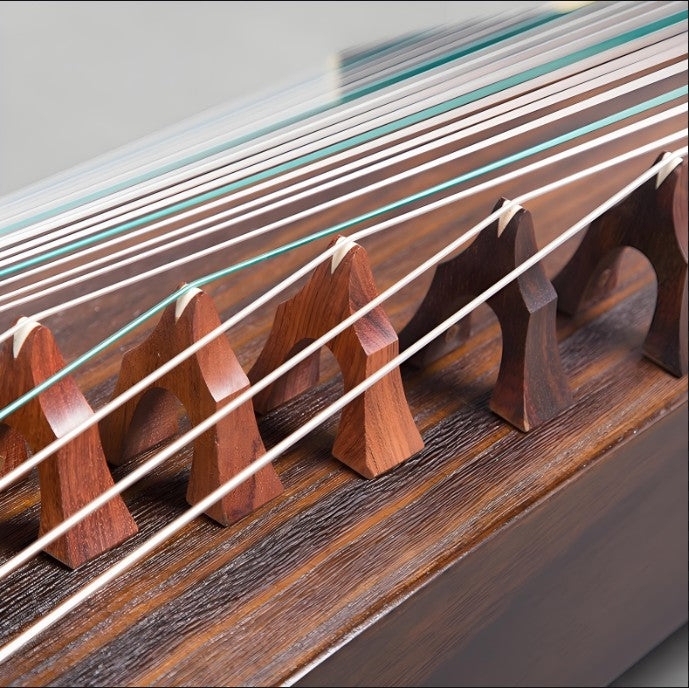 Dunhuang Guzheng 692F "Jade Shadow Eternal" – Premium Carved Zither with Transparent and Bright Tone