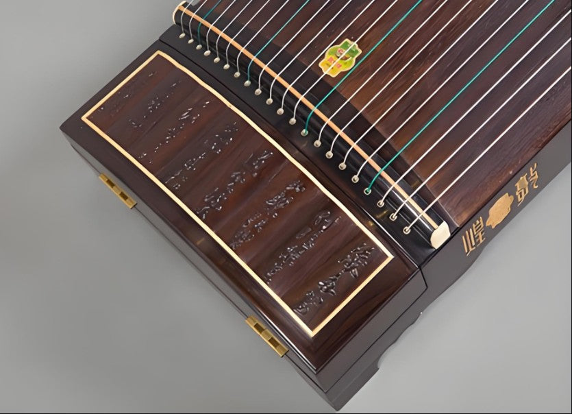 Dunhuang Guzheng 695FF "Jade Shadow Forever" (Bamboo Scroll) – Premium Zither with High Brightness and Rich Expressive Tone