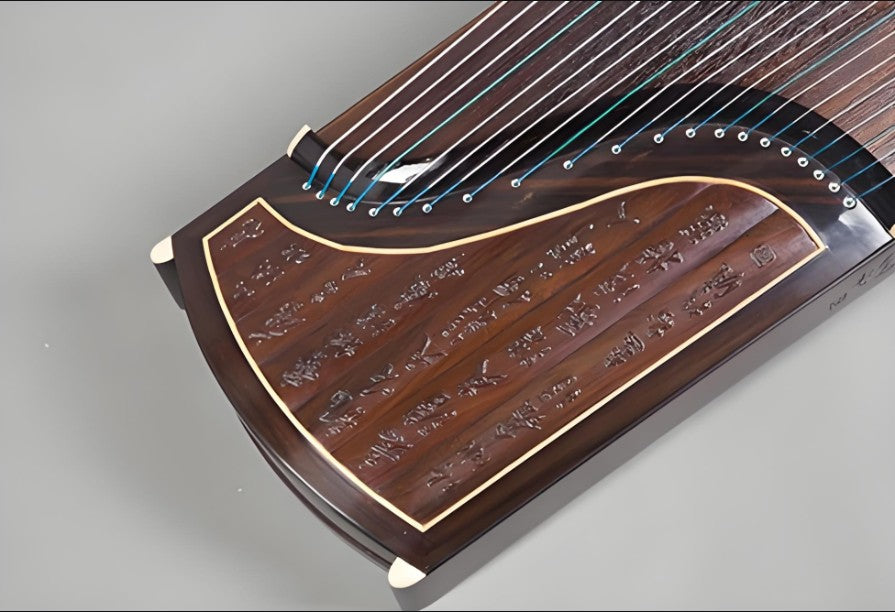 Dunhuang Guzheng 695FF "Jade Shadow Forever" (Bamboo Scroll) – Premium Zither with High Brightness and Rich Expressive Tone
