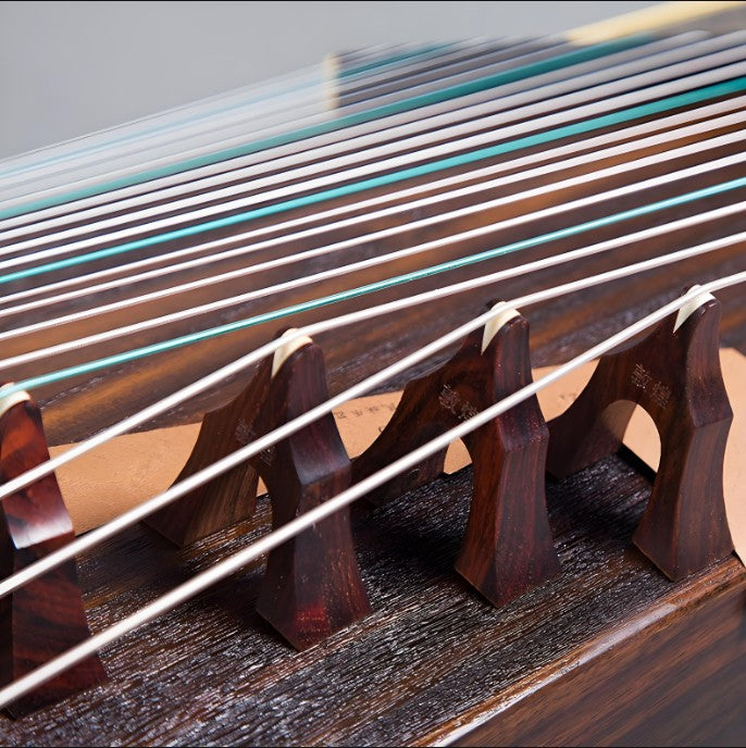 Dunhuang Guzheng 695T "Pure Essence of Innocence" (Calligraphy) – Bone Carving, Premium Zither with Rich and Transparent Tone