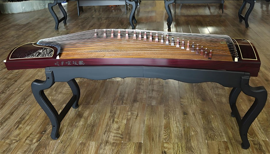 Dunhuang Guzheng 698JM - Dreamlike Blossoms (繁花如梦) - Intricate Carved Inlay, Clear and Responsive Tone