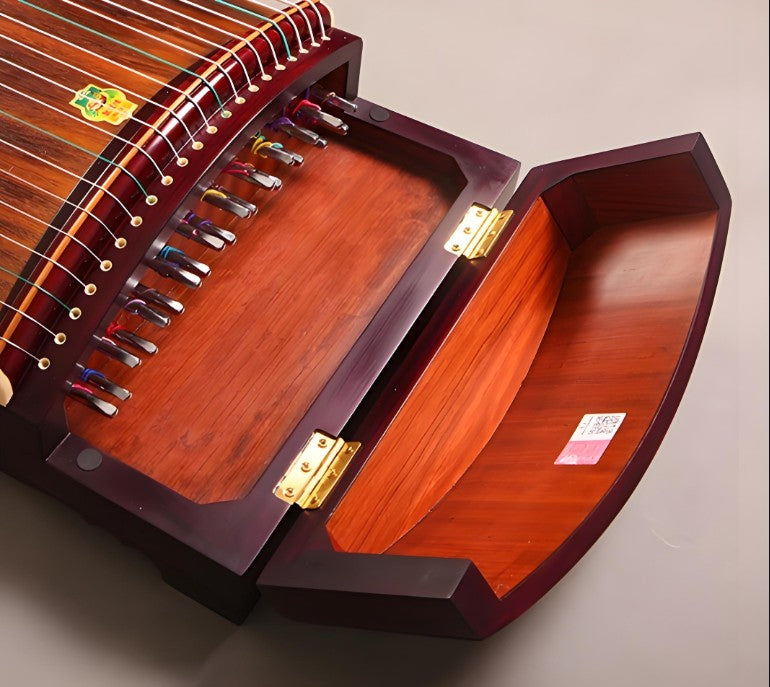 Dunhuang Guzheng 698MJ-Q - Window to the Sky (轩窗问语) - Intricate Hollow Carved Inlay, Bright and Resonant Tone