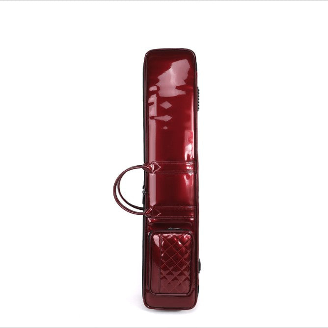 Premium Lacquered Leather Erhu Case – Dual-Shoulder & Hand-Carry with Extra Padding and Large Storage Compartment
