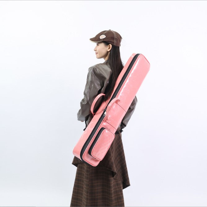 Premium Lacquered Leather Erhu Case – Dual-Shoulder & Hand-Carry with Extra Padding and Large Storage Compartment