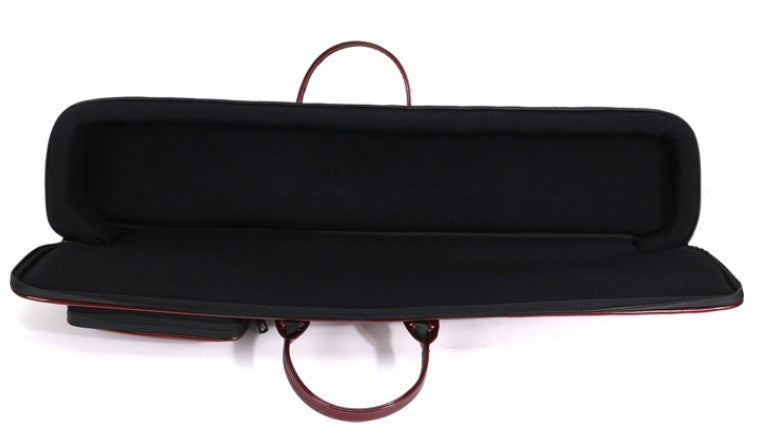 Premium Lacquered Leather Erhu Case – Dual-Shoulder & Hand-Carry with Extra Padding and Large Storage Compartment