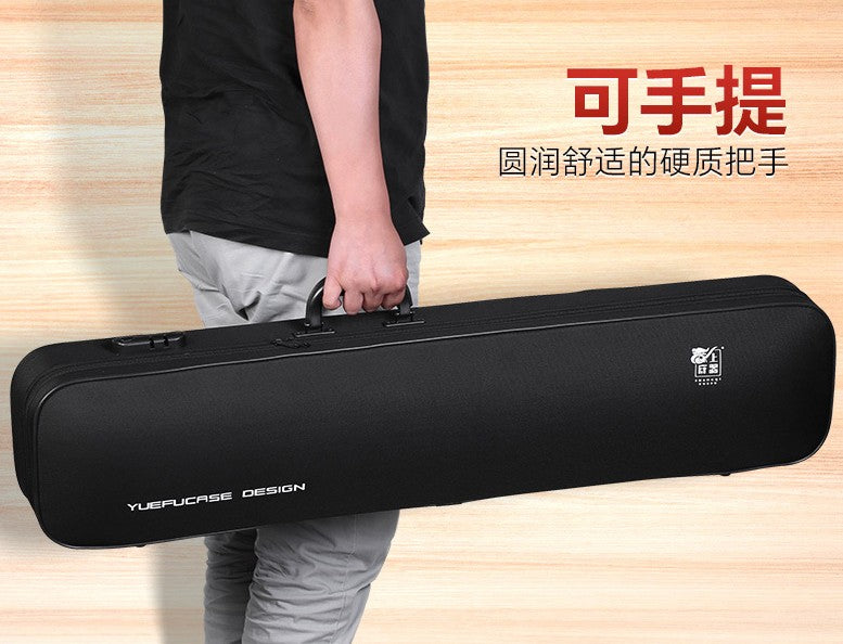 H108 Oxford Cloth Erhu Case – Double-Shoulder or Hand-Carry, Anti-Theft Lock, Humidity Gauge, Plush Lining