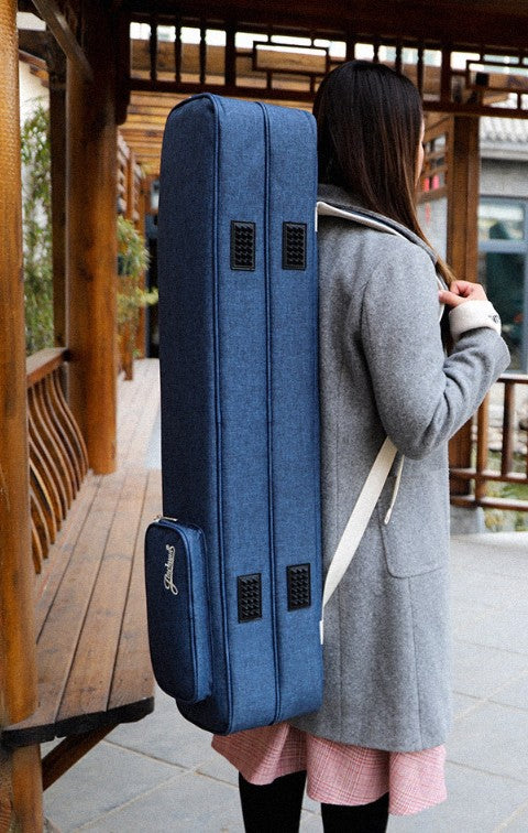 Oxford Fabric Dual Erhu Case – Thick-Padded Gig Bag for Two Erhu with Backpack, Shoulder Strap & Handle Options
