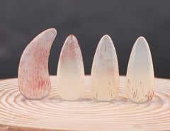 Premium Red Yak Horn Finger Picks for Pipa & Guzheng – Double Arc Design for Performance & Practice