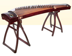 Dunhuang Professional Master-Apprentice Folding Guzheng Stand – Solid Wood A-Frame, Portable Design
