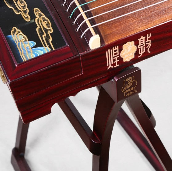 Dunhuang Professional Master-Apprentice Folding Guzheng Stand – Solid Wood A-Frame, Portable Design