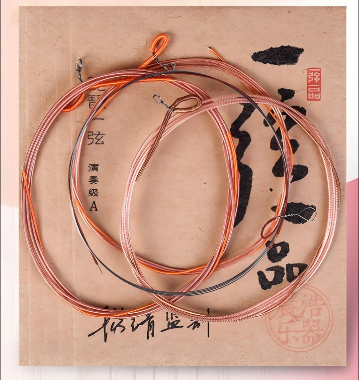Yixian Yipin Professional Pipa Strings by Yuehai– Steel & Nylon Wound Strings (1st–4th) | Single or Full Set