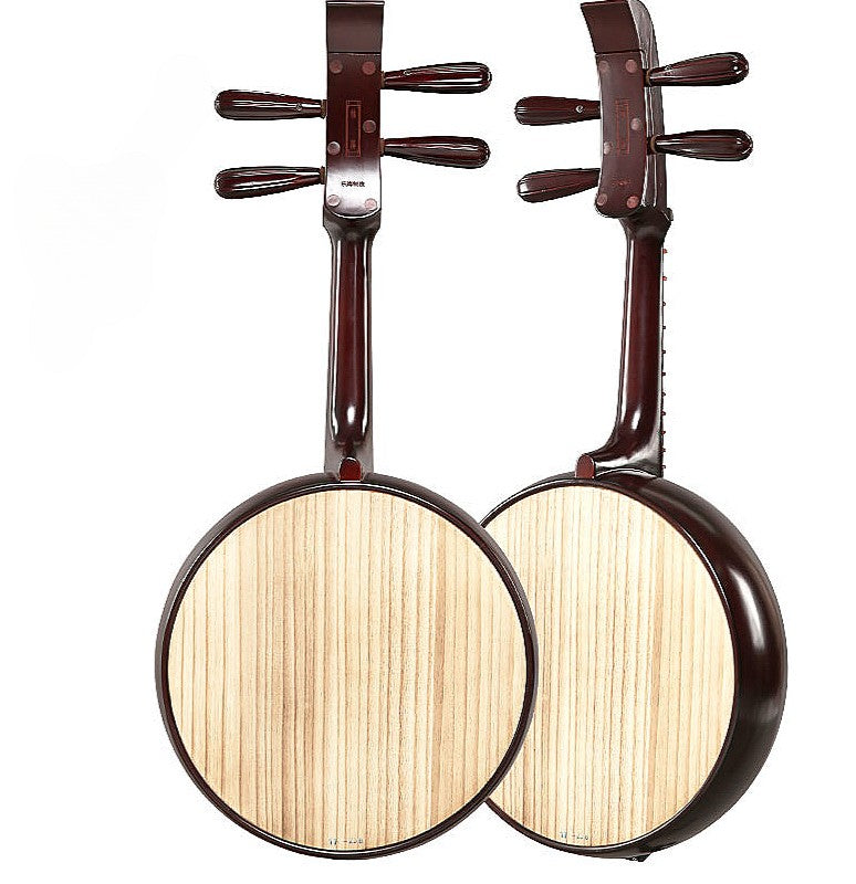 Yuehai 501Z Professional Xiaoruan – Chinese Small Ruan in Mountain Elm with Han Dynasty Official Hat Headstock(山榆木)