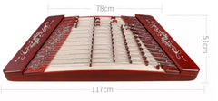 YueHai DL22W African Rosewood 402 Yangqin – Double Phoenix Dance Design
