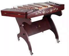 YueHai DL21T-3 Beginner Yangqin – 402 Model with “Golden Years” Motif and Decorative Relief Inlay