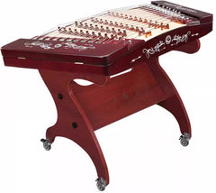 YueHai DL21W Beginner Yangqin – 402 Model with “Dancing Phoenixes” Motif and Laser Gold Inlay