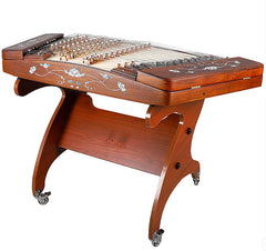 YueHai 623L-A Professional Yangqin – Grand Dalbergia Rosewood with Mother-of-Pearl & Colorful Shell Inlay